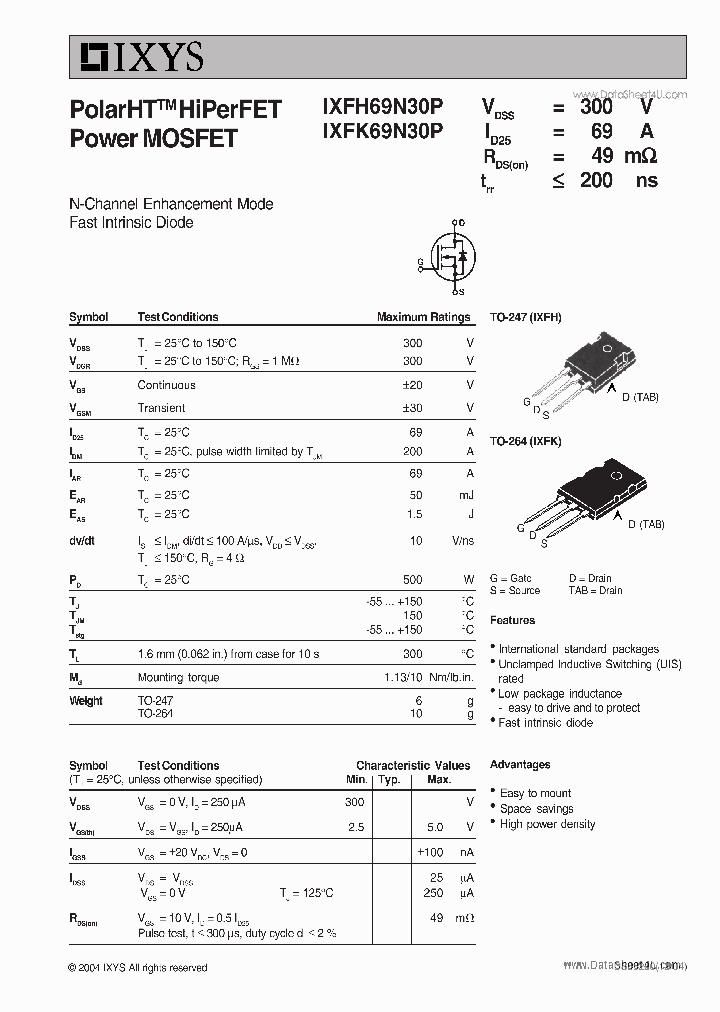 IXFK69N30P_4606398.PDF Datasheet