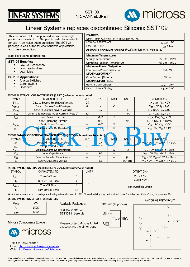 SST109SOT-23_4613816.PDF Datasheet