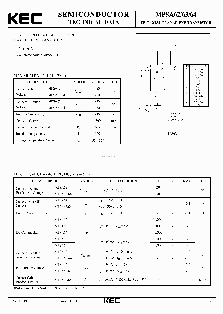 MPSA62_4614435.PDF Datasheet