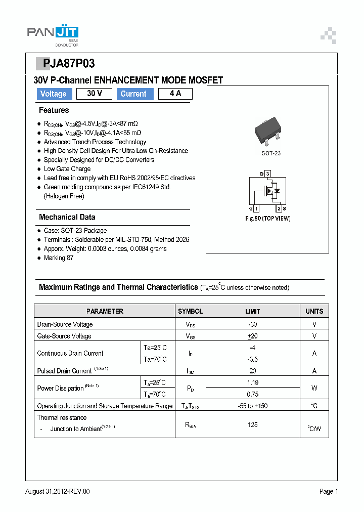 PJA87P03_4619299.PDF Datasheet