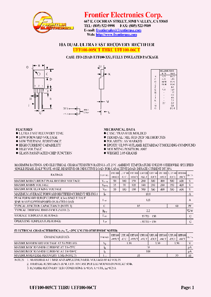 UFF100-005CT_4619343.PDF Datasheet