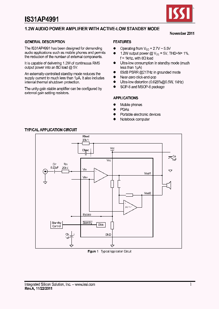 IS31AP4991_4624264.PDF Datasheet