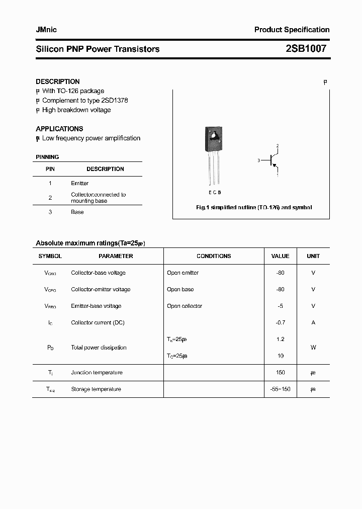 2SB1007_4625413.PDF Datasheet