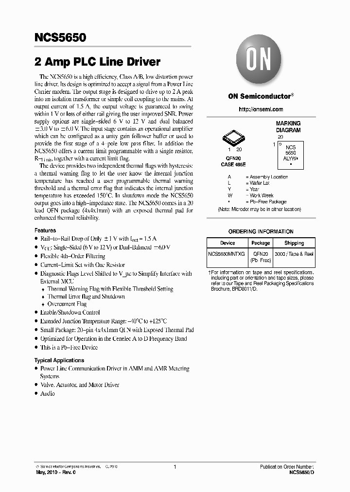 NCS5650MNTXG_4626416.PDF Datasheet