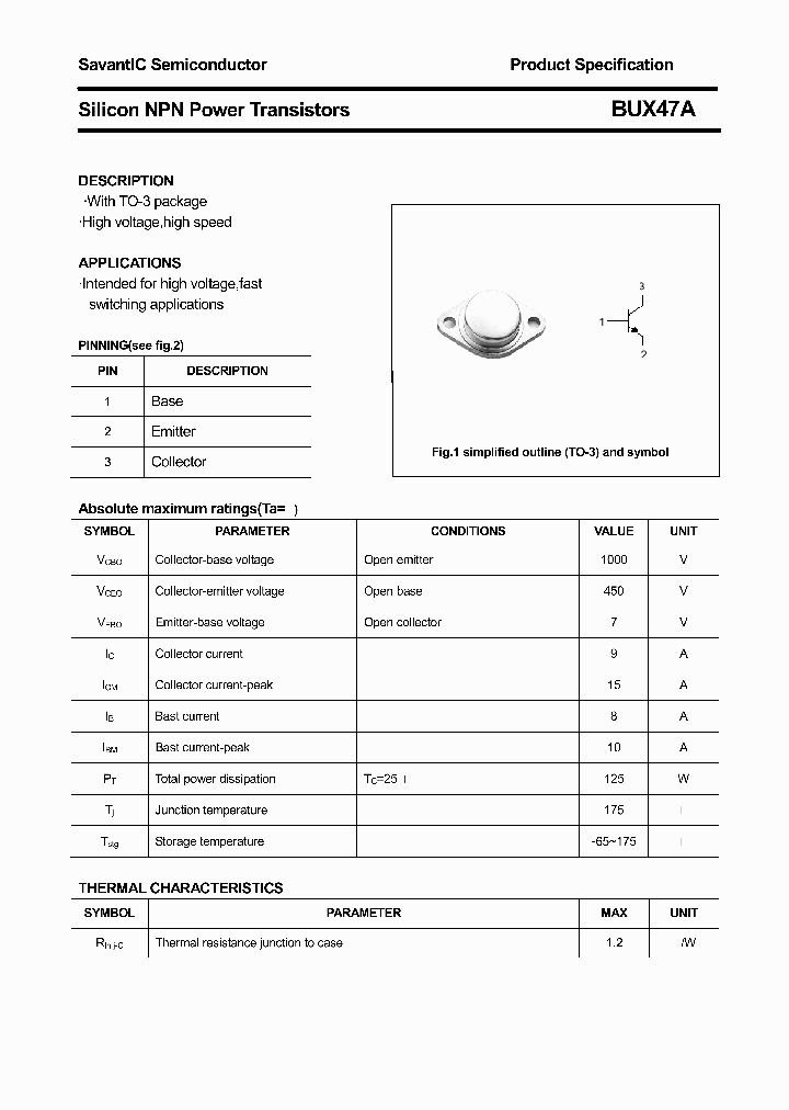 BUX47A_4627105.PDF Datasheet