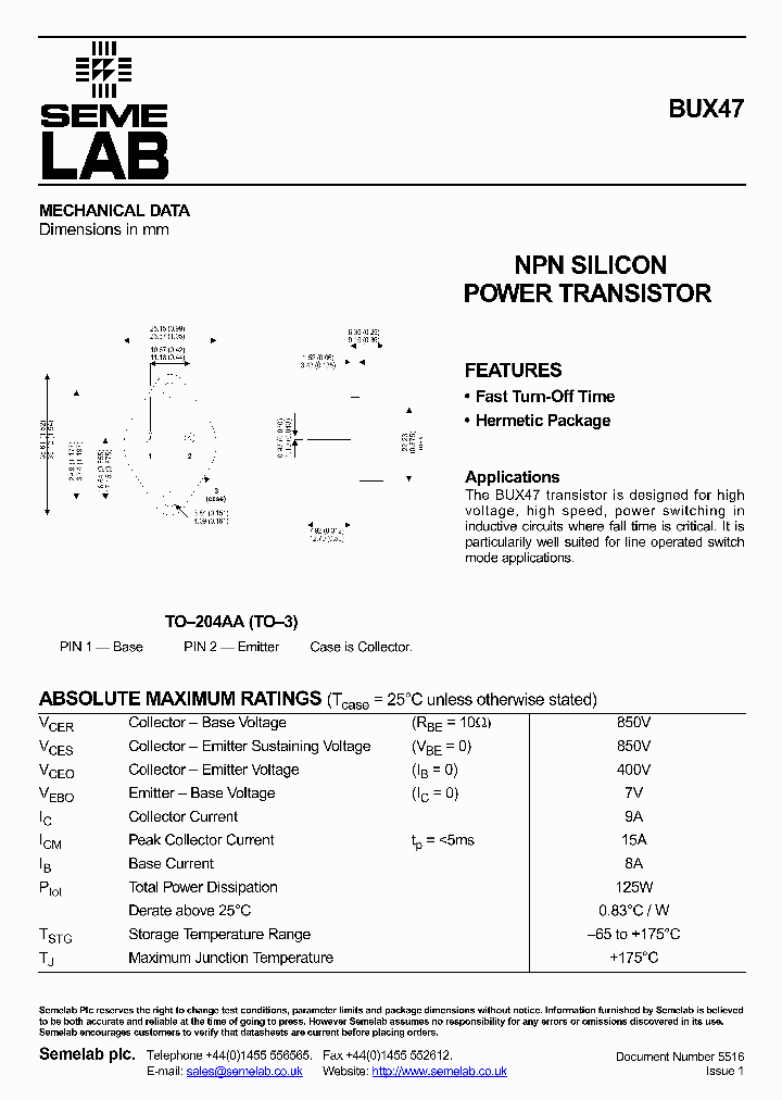 BUX47_4627102.PDF Datasheet