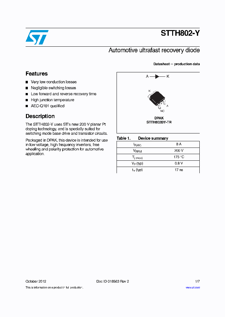 STTH802-Y_4632328.PDF Datasheet