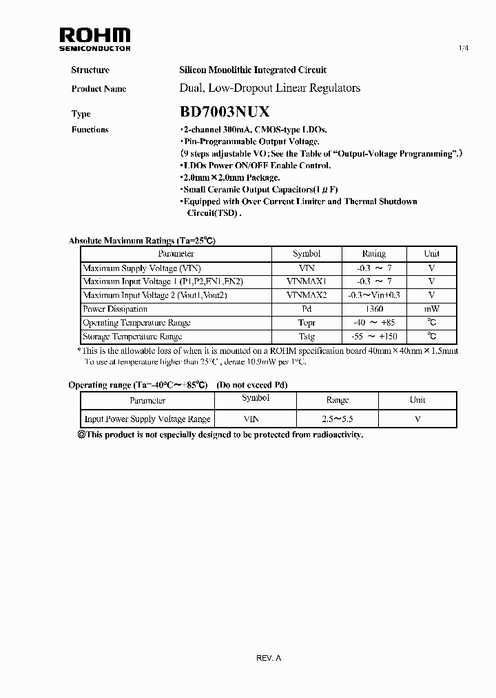 BD7003NUX_4644129.PDF Datasheet