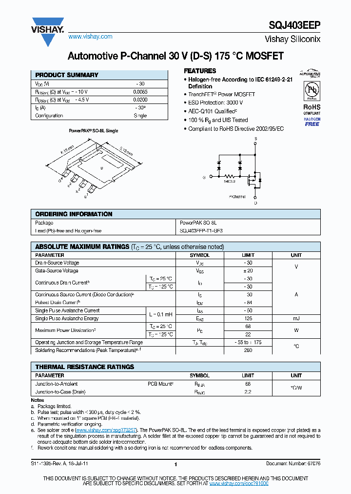 SQJ403EEP_4650845.PDF Datasheet