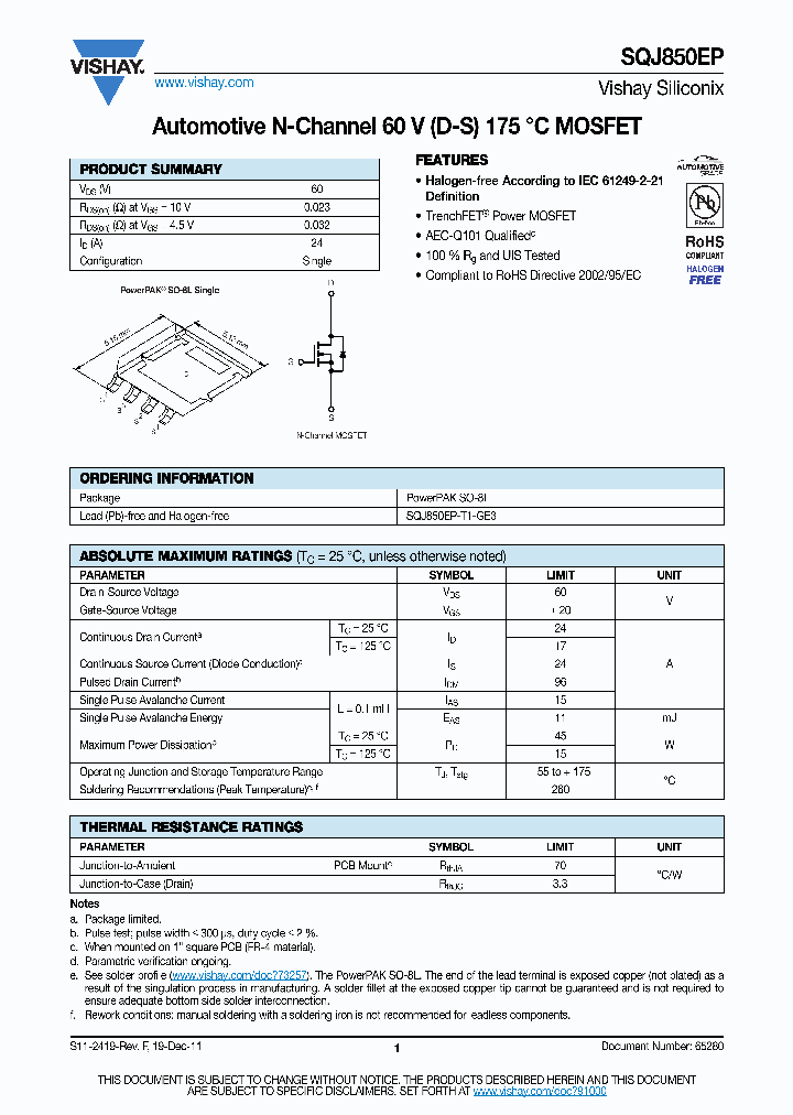 SQJ850EP_4650858.PDF Datasheet