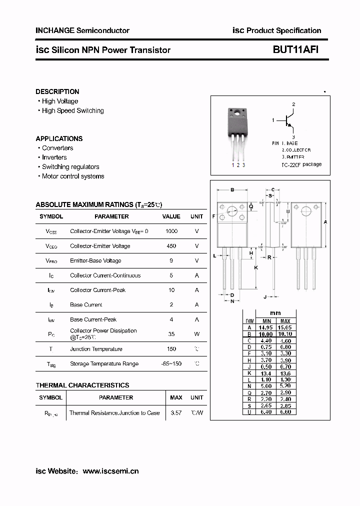 BUT11AFI_4656099.PDF Datasheet