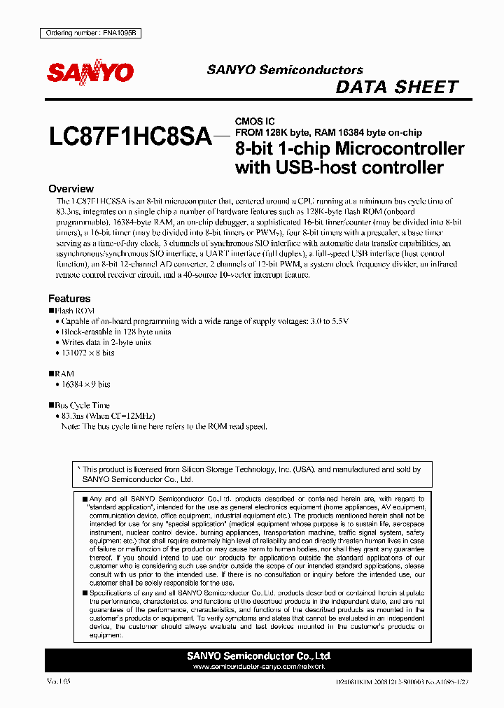 LC87F1HC8SA0812_4659266.PDF Datasheet