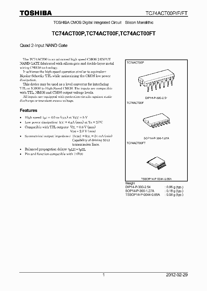 TC74ACT00FT12_4662356.PDF Datasheet