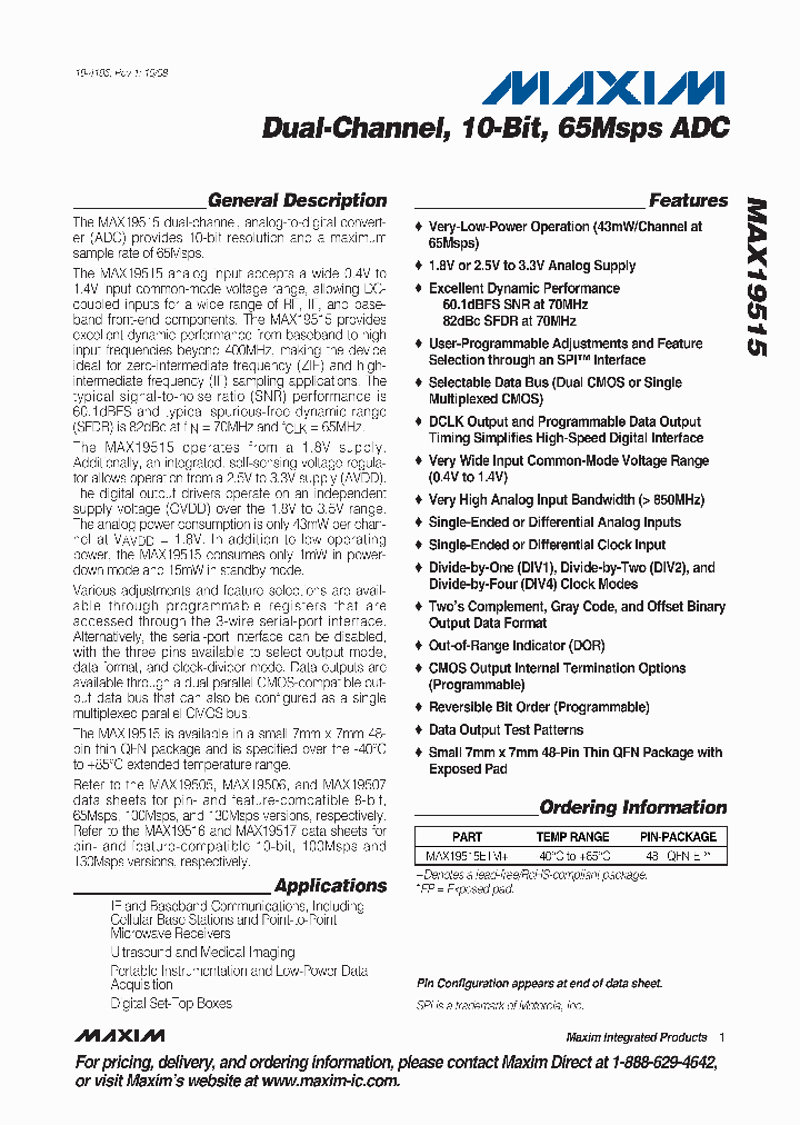 MAX19515_4677720.PDF Datasheet