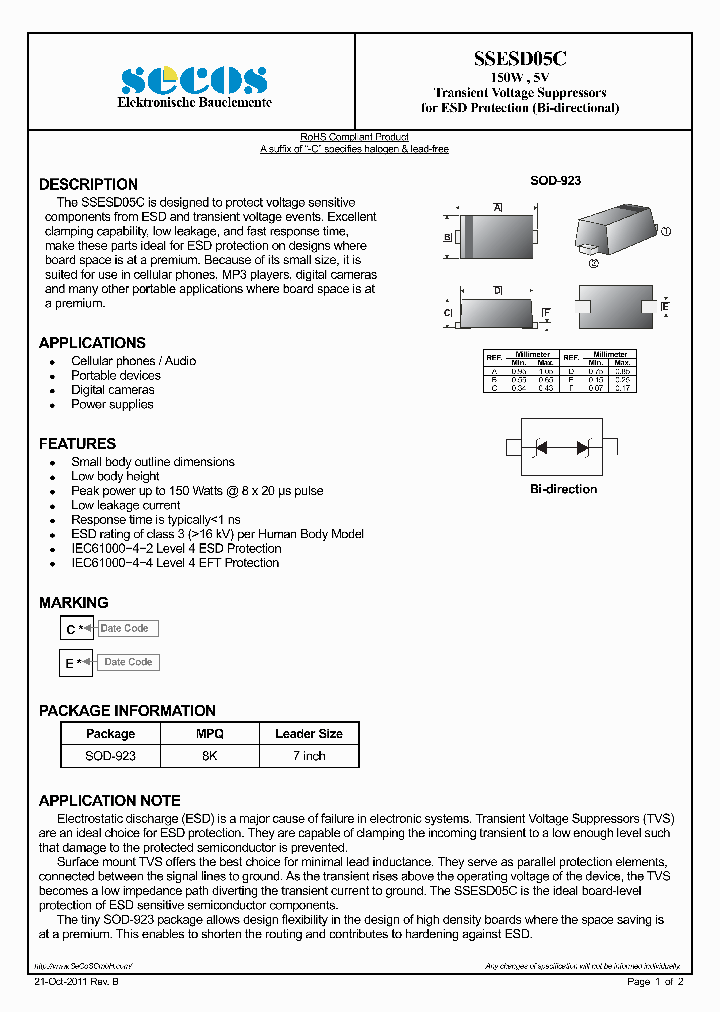 SSESD05C11_4683821.PDF Datasheet