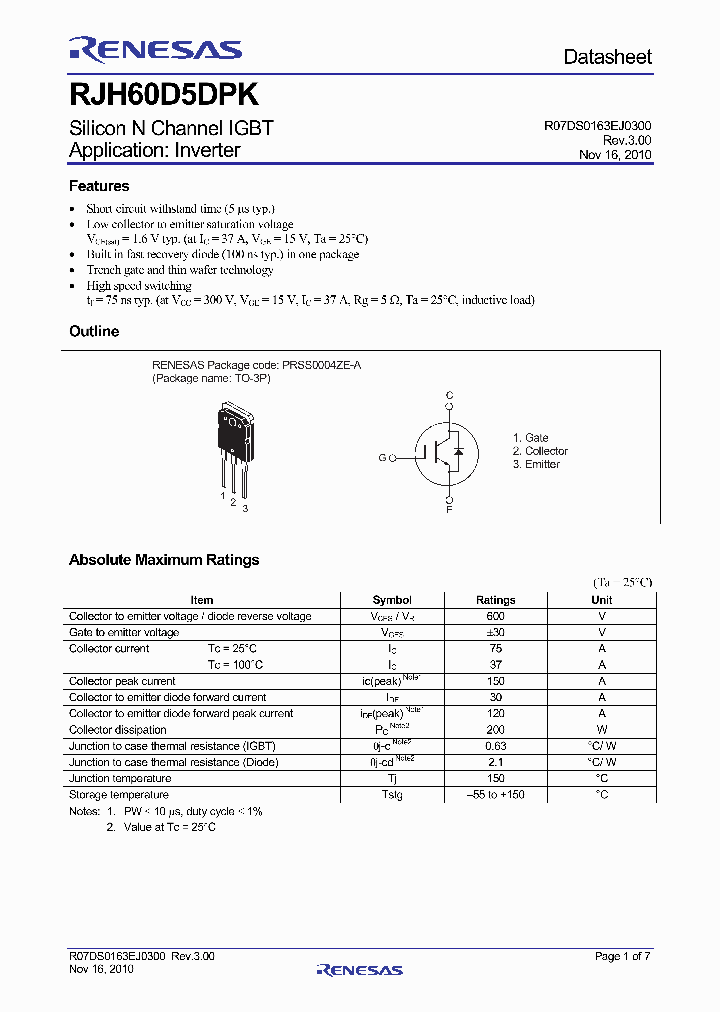 RJH60D5DPK10_4687330.PDF Datasheet