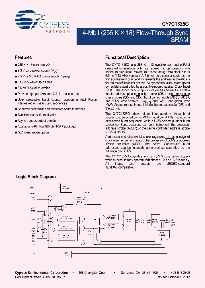 CY7C1325G-133AXC_4692283.PDF Datasheet