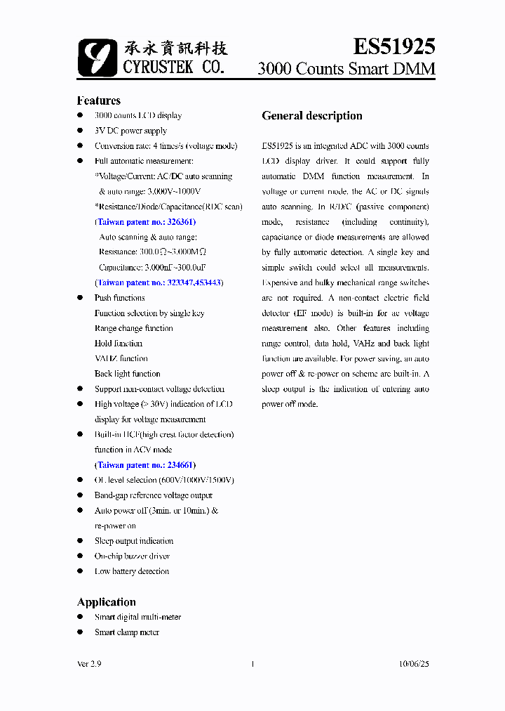 ES5192510_4700753.PDF Datasheet