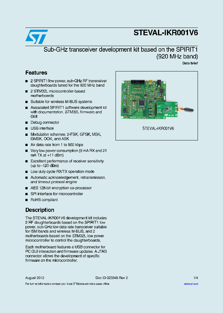 STEVAL-IKR001V6_4700770.PDF Datasheet