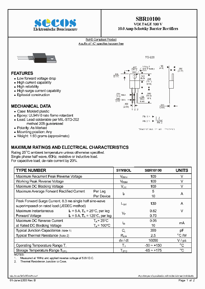 SBR10100_4703483.PDF Datasheet