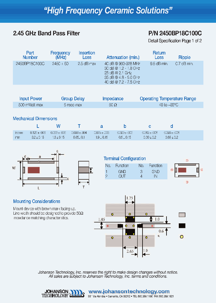 2450BP18C100C_4703644.PDF Datasheet