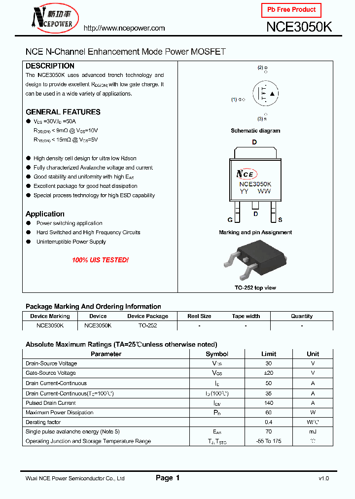 NCE3050K_4708956.PDF Datasheet