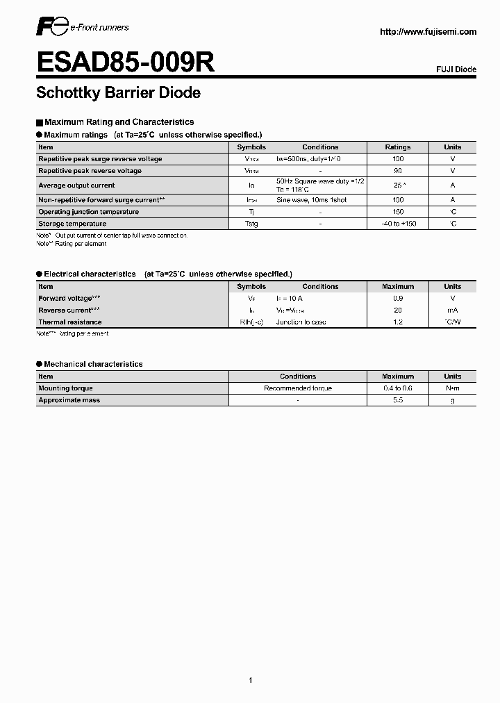 ESAD85-009R_4710036.PDF Datasheet