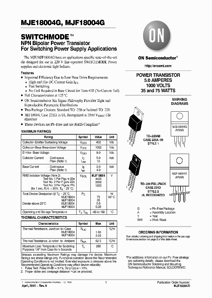 MJE18004_4710711.PDF Datasheet