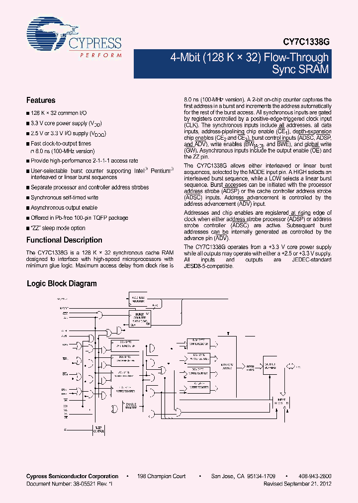 CY7C1338G-100AXC_4713184.PDF Datasheet