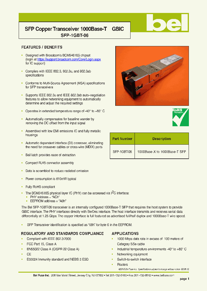 SFP-1GBT-0612_4722752.PDF Datasheet