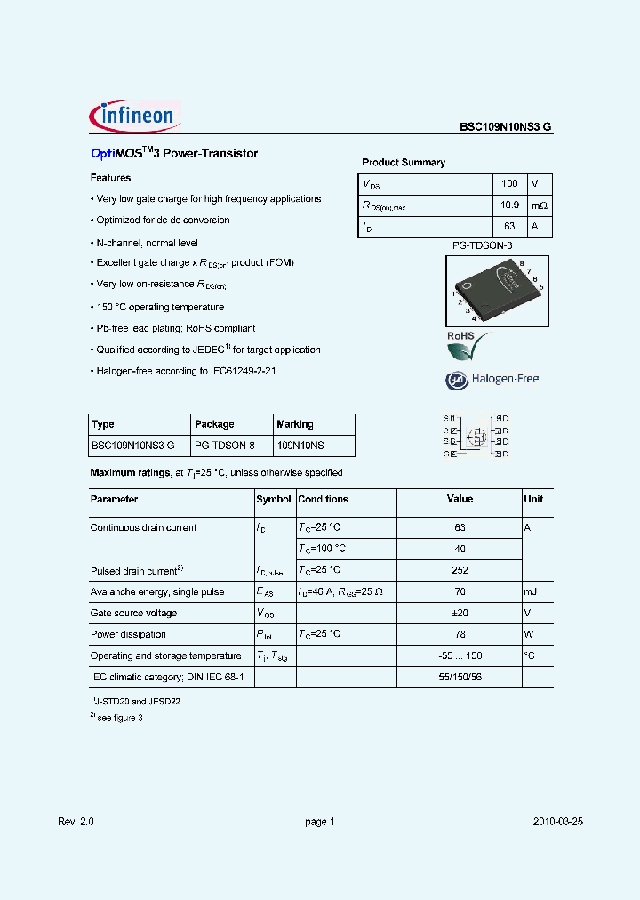 BSC109N10NS3G_4735532.PDF Datasheet