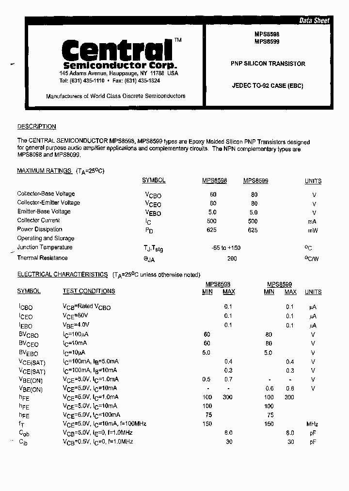 MPS8599_4736135.PDF Datasheet