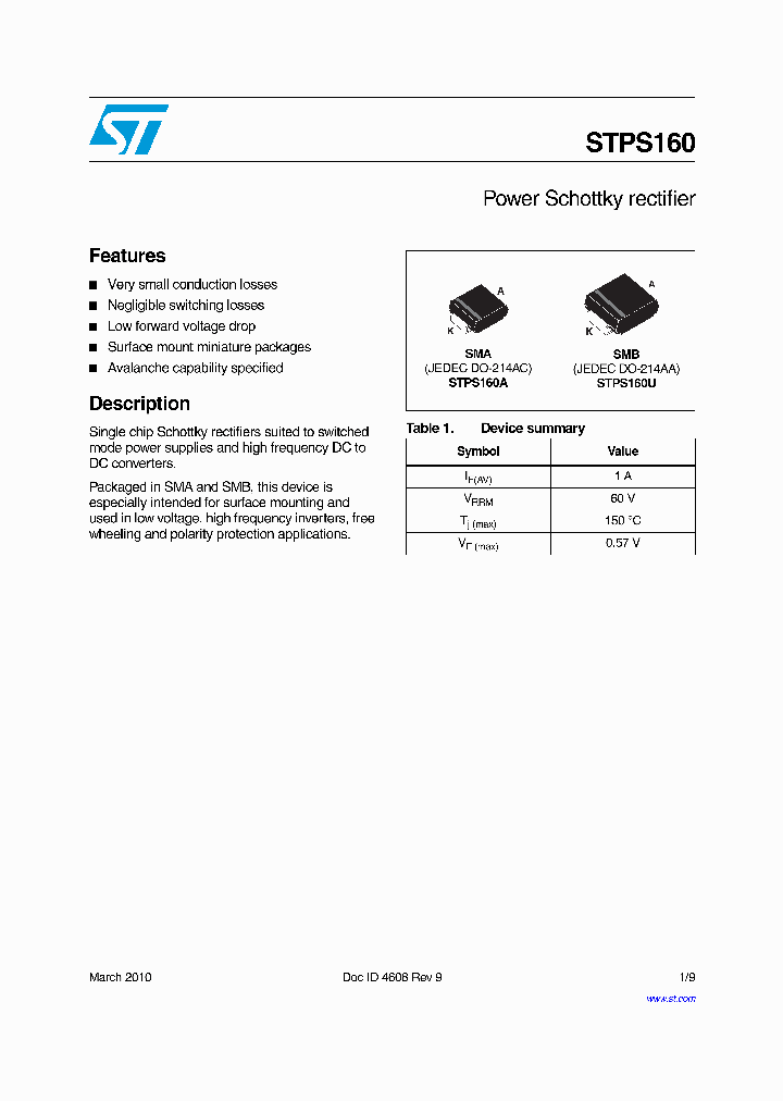 STPS16010_4745904.PDF Datasheet