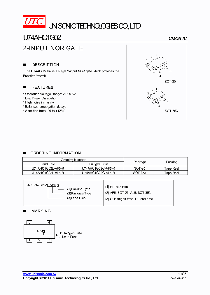 U74AHC1G02G-AL5-R_4752707.PDF Datasheet