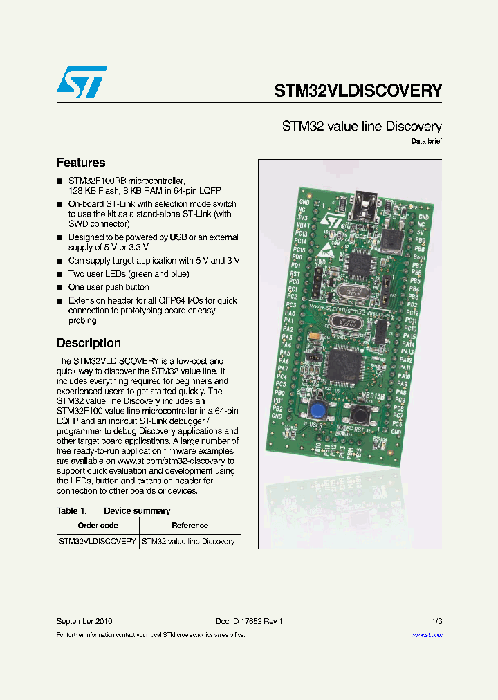 STM32VLDISCOVERY_4761758.PDF Datasheet