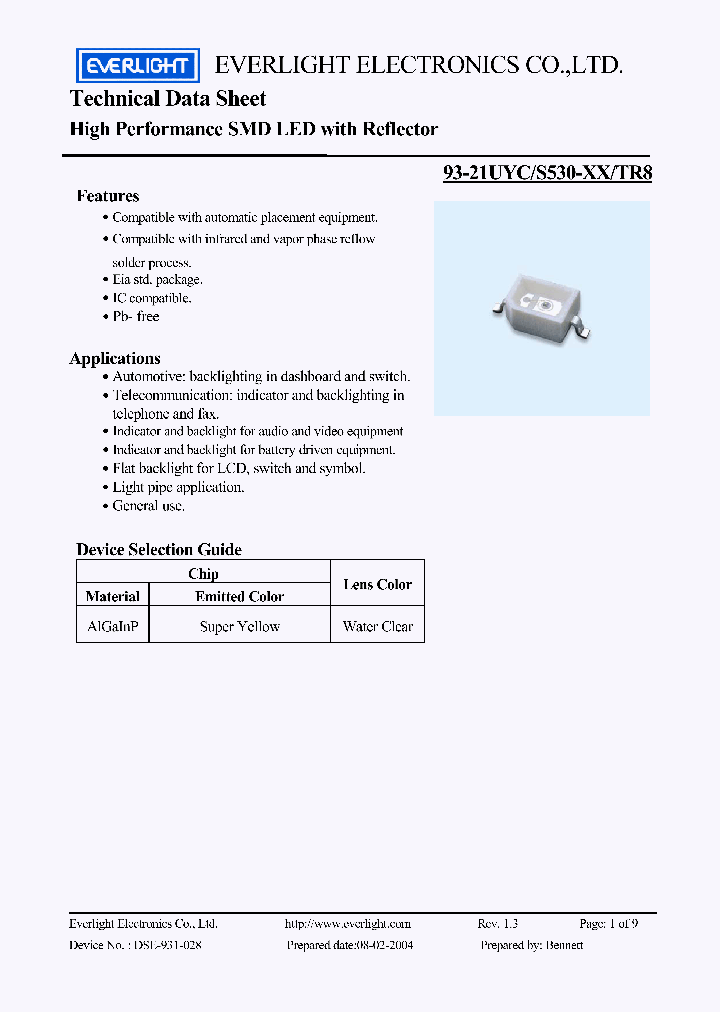 93-21UYC_4768277.PDF Datasheet