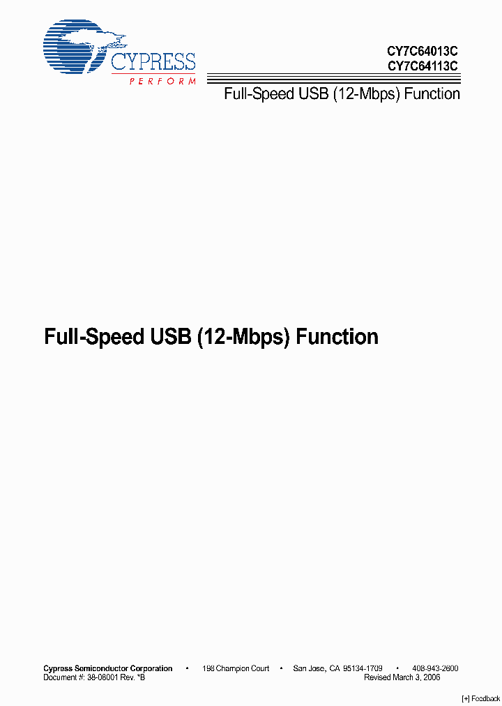 CY7C64013C-PXC_4775357.PDF Datasheet