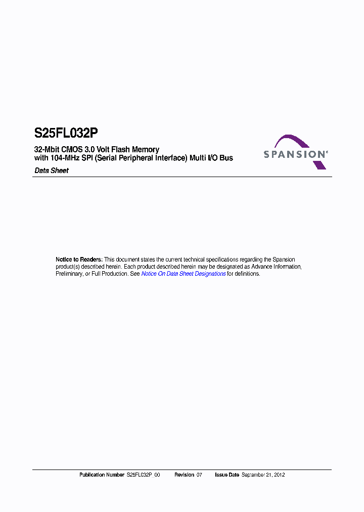 S25FL032P12_4779432.PDF Datasheet