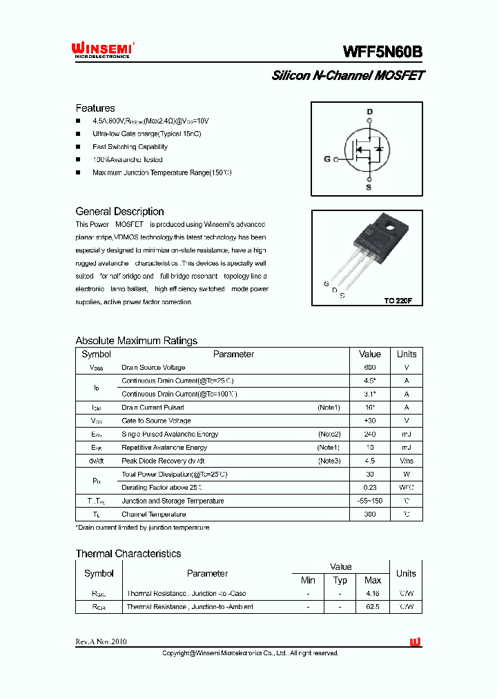 WFF5N60B_4782140.PDF Datasheet