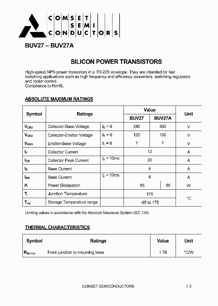 BUV27_4801024.PDF Datasheet