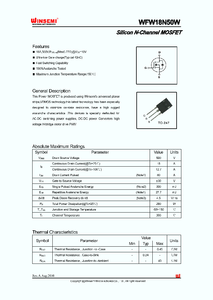 WFW18N50W_4817205.PDF Datasheet