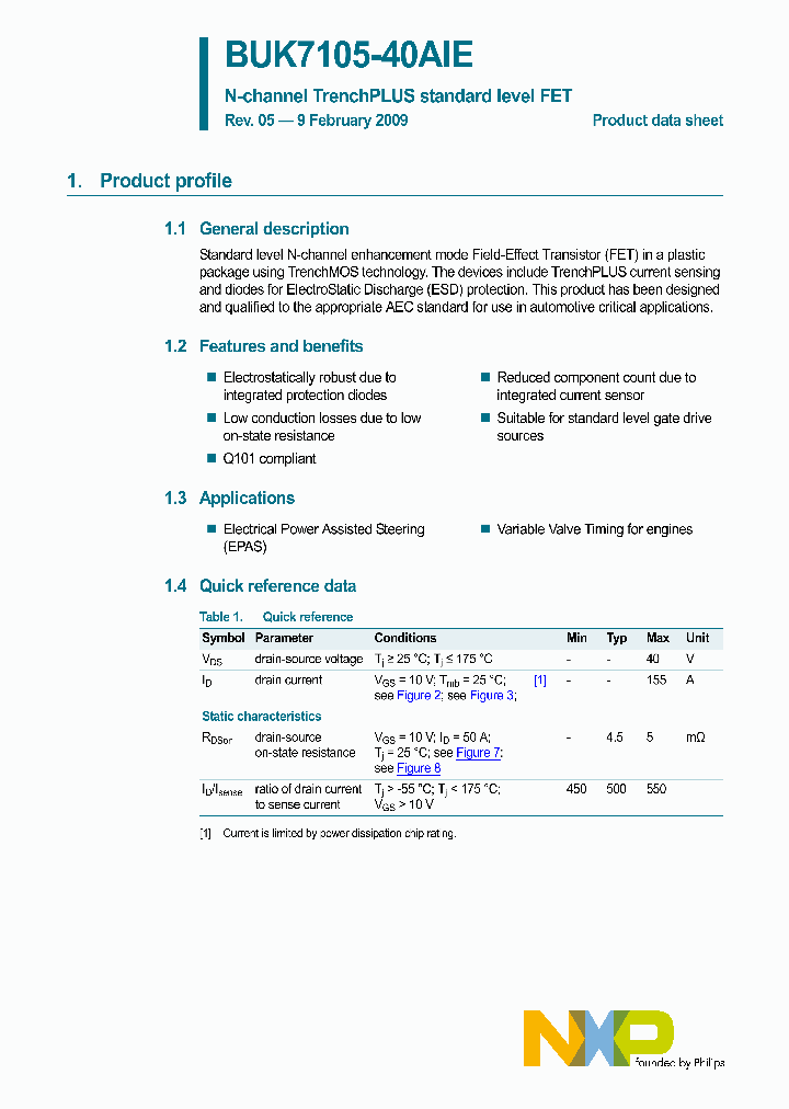 BUK7105-40AIE_4832687.PDF Datasheet