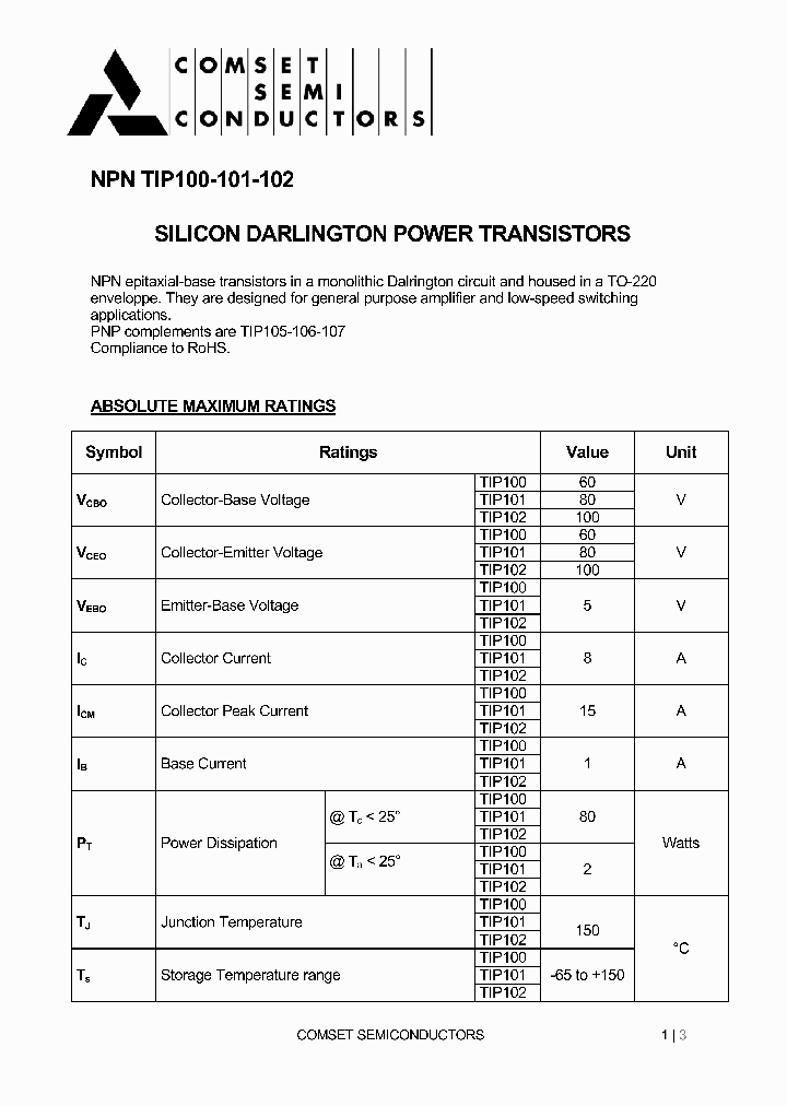 TIP100_4875597.PDF Datasheet