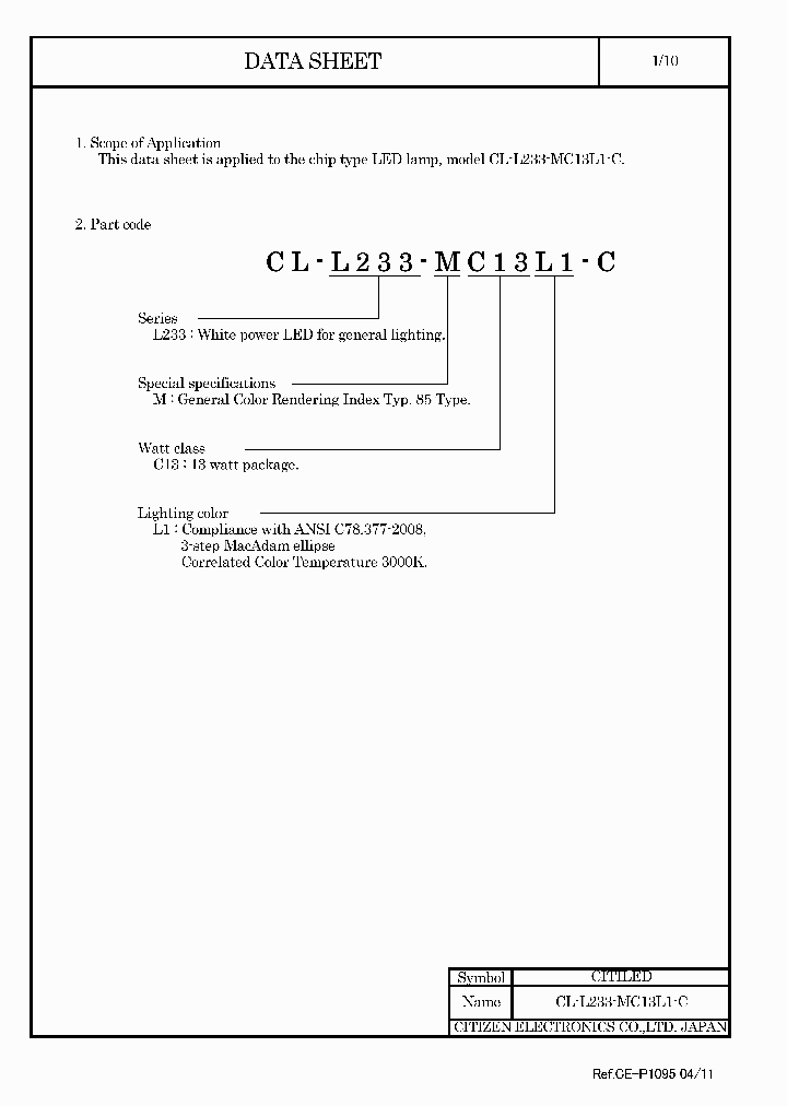 CL-L233-MC13L1-C11_4878301.PDF Datasheet