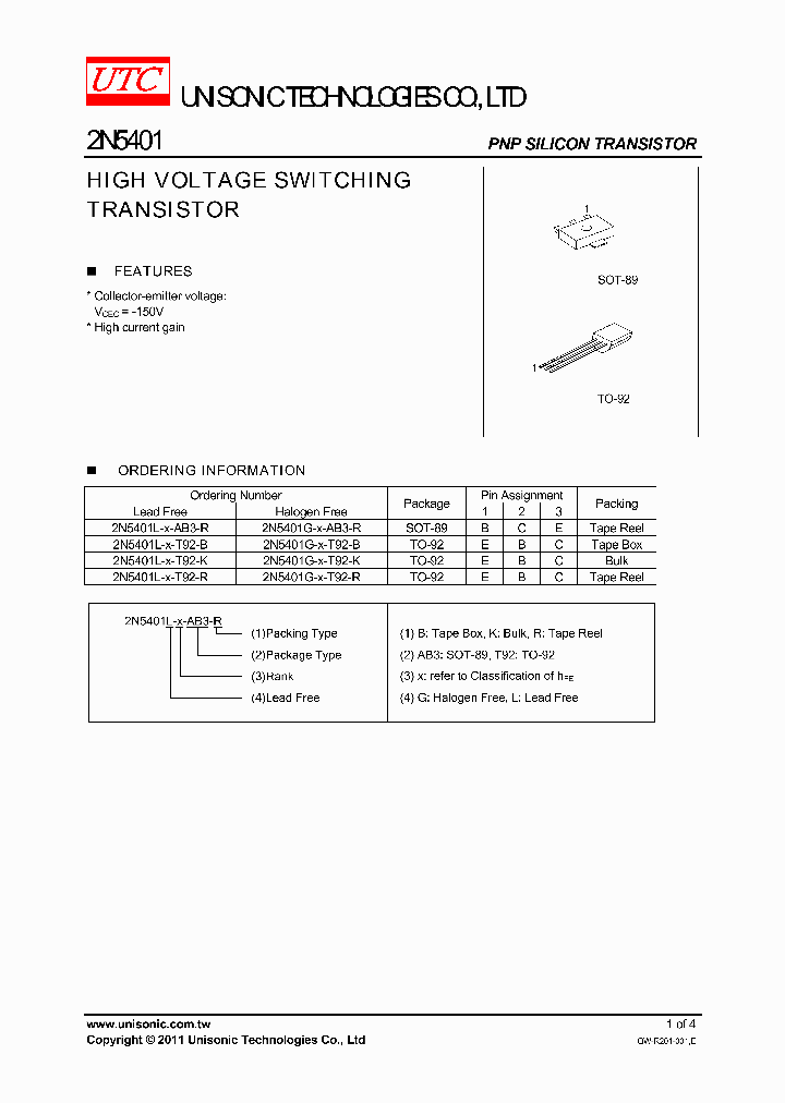 2N5401G-X-AB3-R_4882072.PDF Datasheet