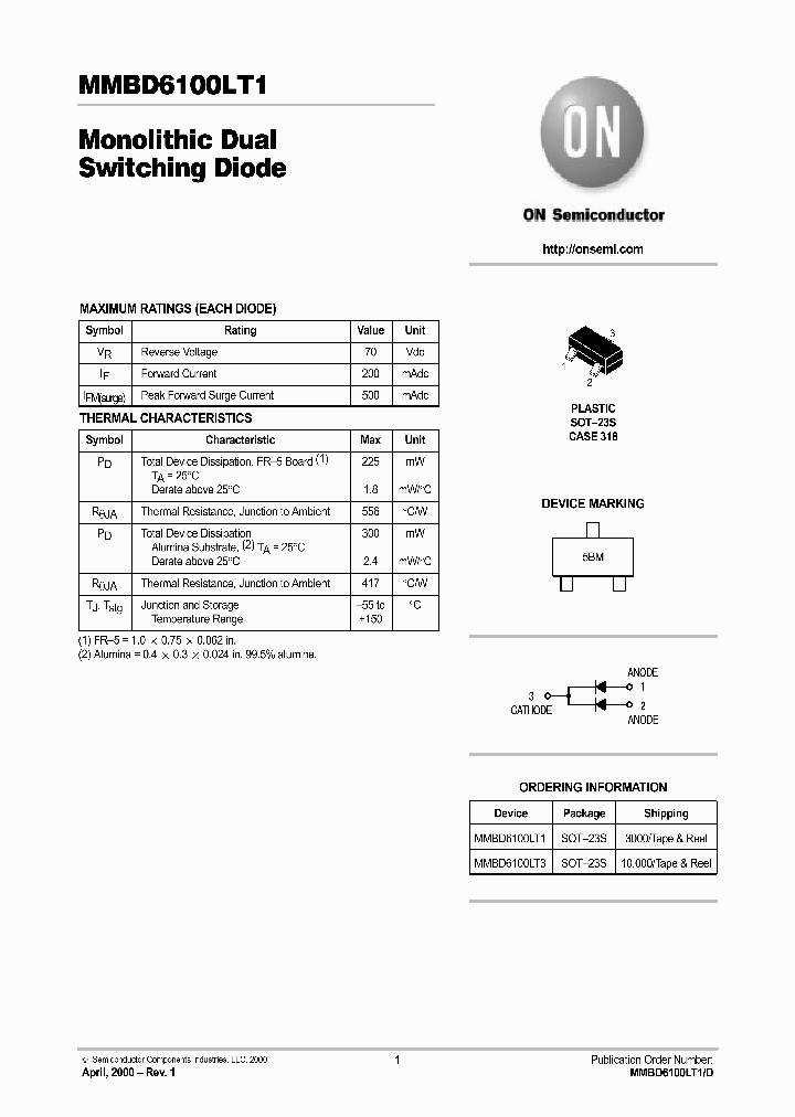 MMBD6100LT1-D_4915776.PDF Datasheet