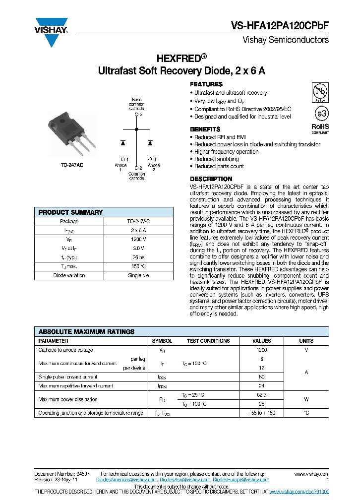 HFA12PA120CPBF11_4924738.PDF Datasheet