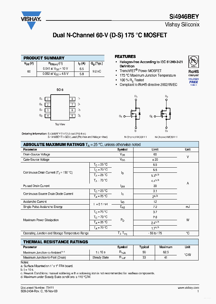 SI4946BEY_4947436.PDF Datasheet