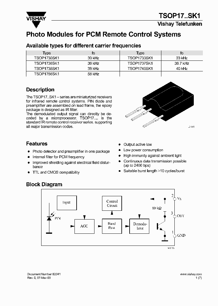 TSOP1730SK1_4943483.PDF Datasheet