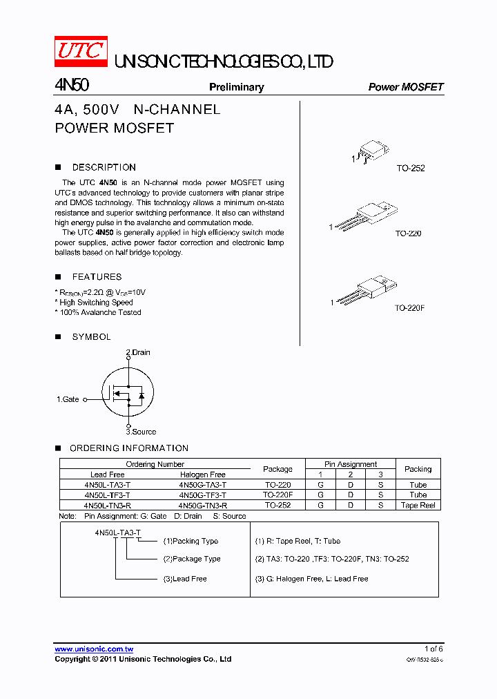 4N50L-TA3-T_4968487.PDF Datasheet